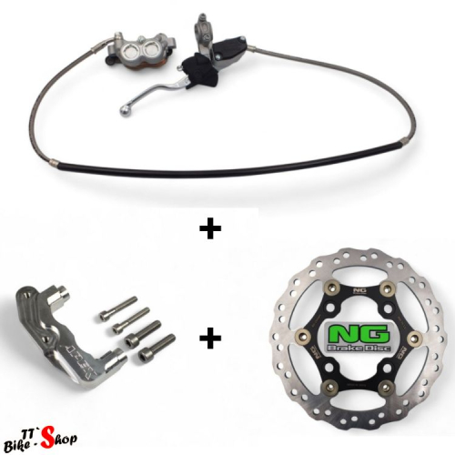 Formula Monoblock Bremsanlage vorne inkl. Adapterplatte + NG Brakes Bremsscheibe 220mm